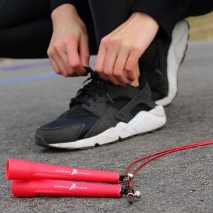 Lightweight Adjustable Cardio Speed Jump Rope Red